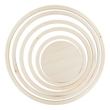 Lot De 3 Anneaux En Bois De Bambou 40 Cm – Pour Attrape-rêves, Macramé, Décorations DIY